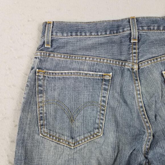 Levis 569 Jeans Mens 33x32 Blue Relaxed Straight Denim 100% Cotton Medium Wash - Picture 7 of 14